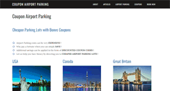 Desktop Screenshot of couponairportparking.com