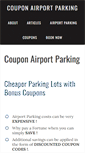 Mobile Screenshot of couponairportparking.com