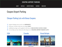 Tablet Screenshot of couponairportparking.com